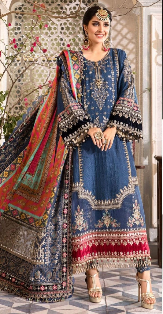 MARIA.B BLUE 3PC CHIFFON