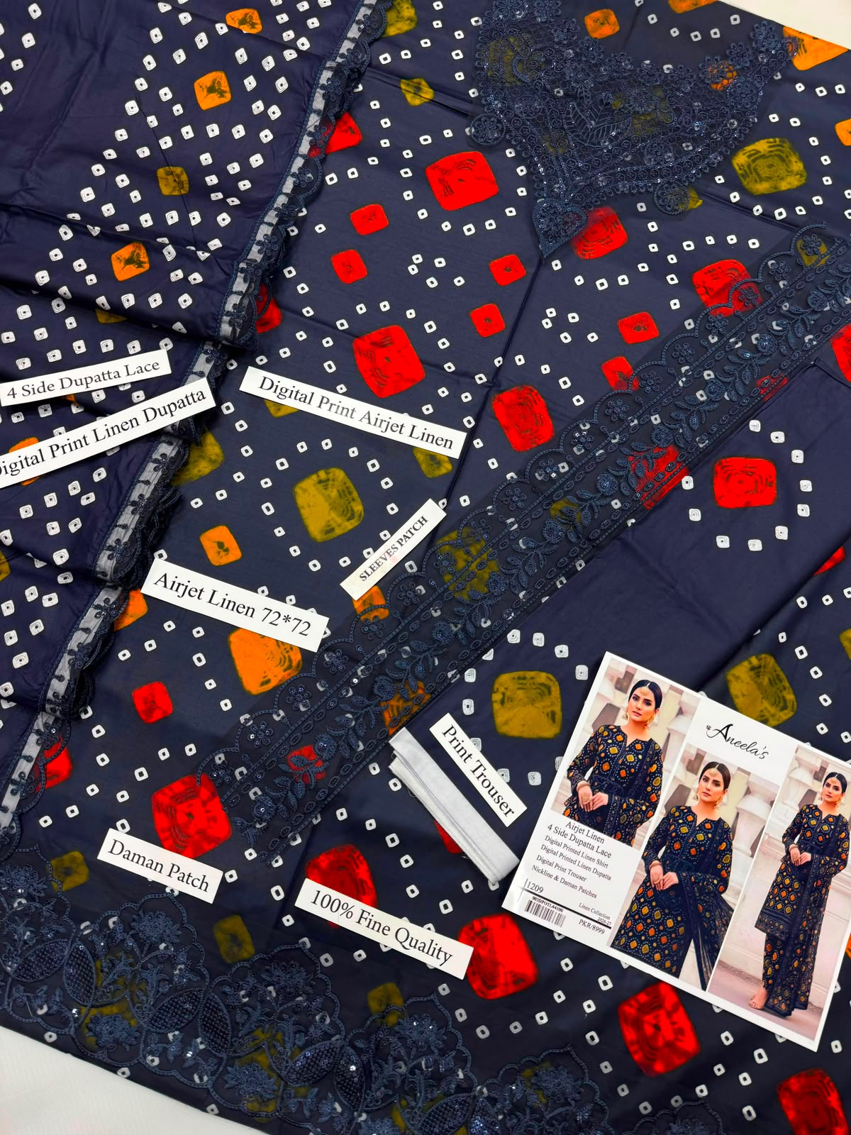 DIGITAL PRINT LINEN 3PC HIT CODE