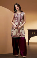 Ethnic Micro Velvet Embroided Hit code 2pc E1211