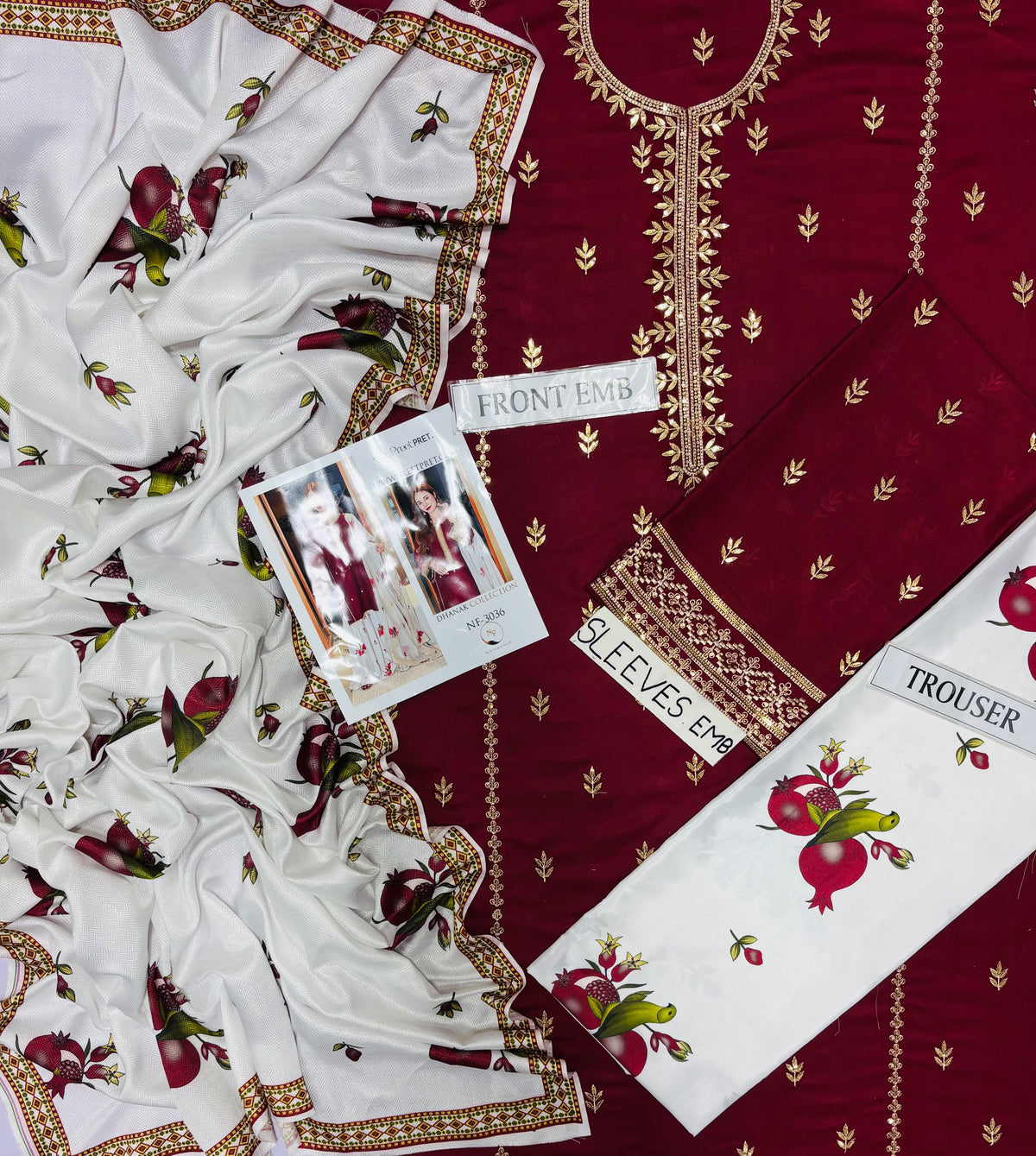 PREET PRET LUXURY DHANAK COLLECTION 3PC HIT CODE