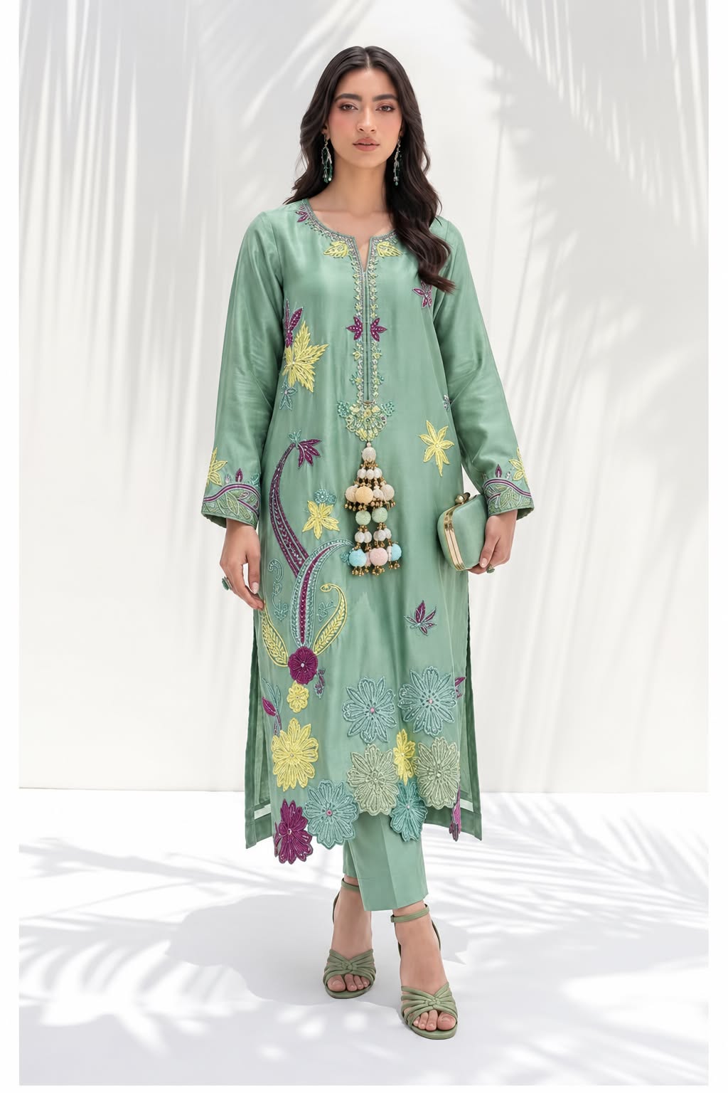 ETHNIC LUXURY SILK PRINT 2PC HIT CODE 7019