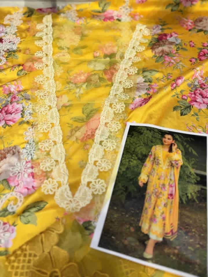 Maria.B Silk Print 3pc Hit Code