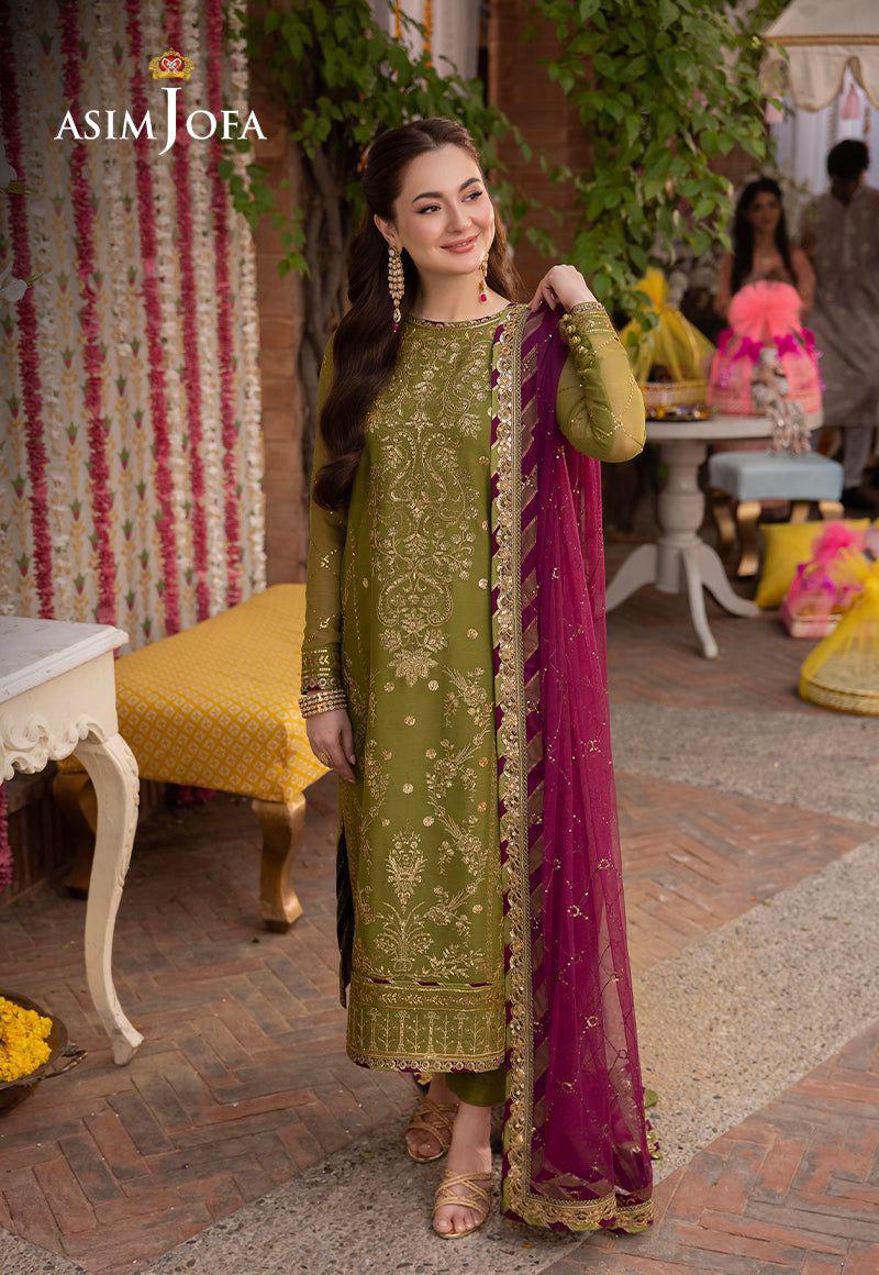 ASIM JOFA CHIFFON 3PC UNSTICHED HIT CODE