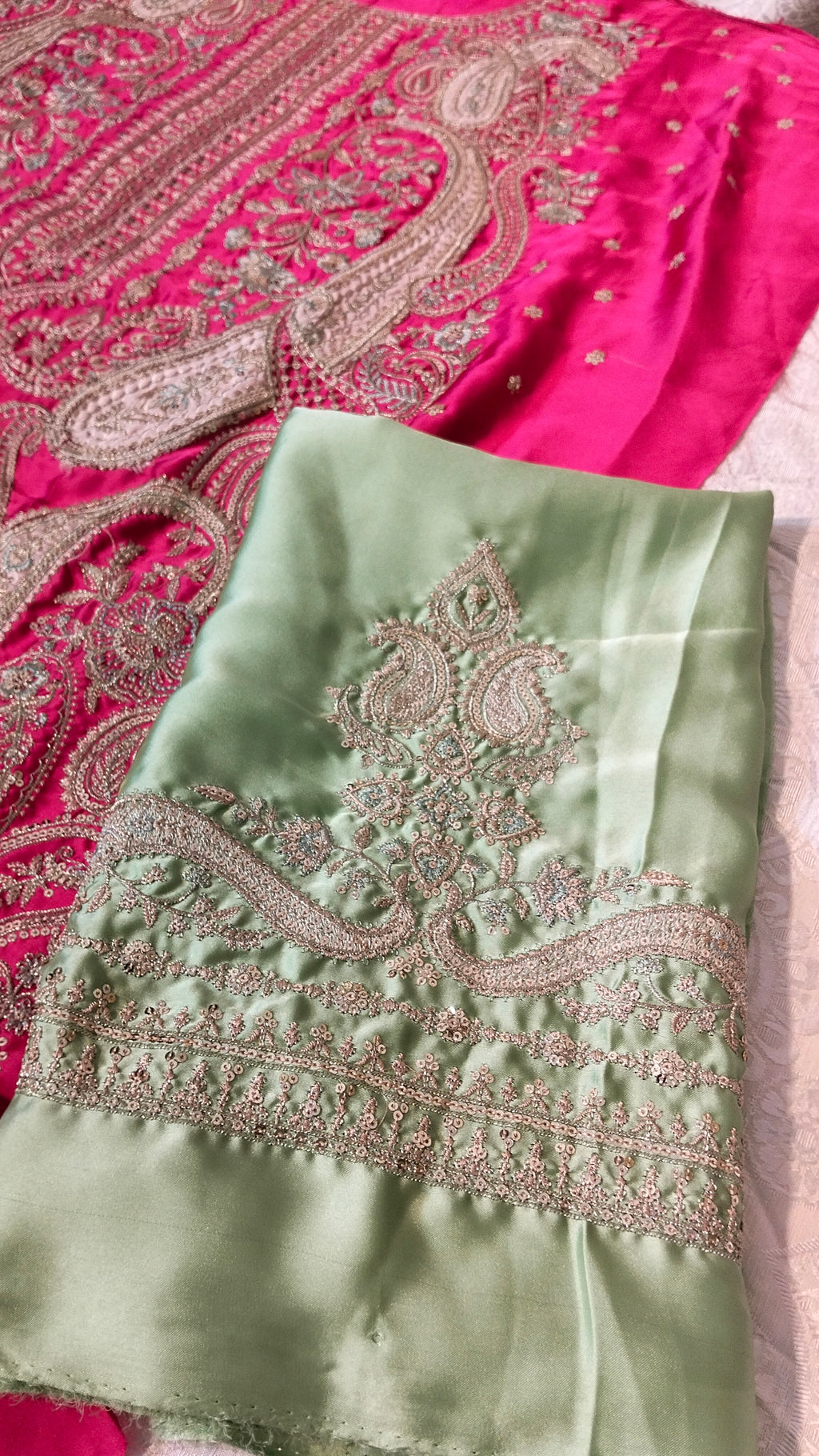 Ethnic Embroided Silk 2pc Hit Code with Farshi Shalwar