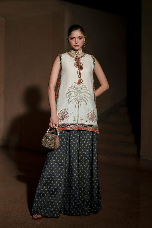 ETHNIC KAFTAN STYLE LUXURY SILK COLLECTION 2PC CODE 7025