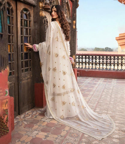 AZURE CHIFFON WEEDING WEAR 3PC HIT CODE