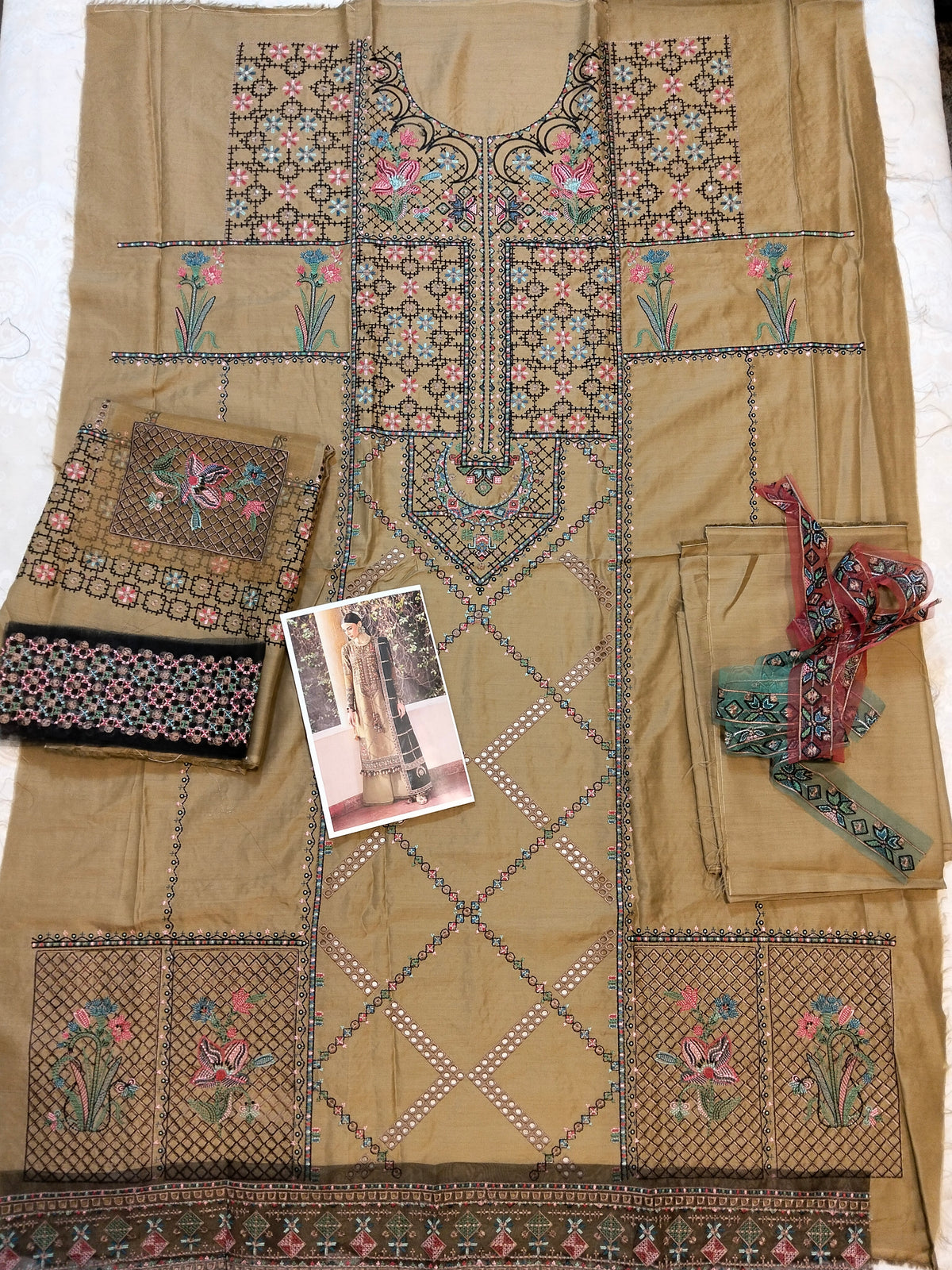 Jazmin Shahkaar Embroided Viscose 3pc Hit Code D 05