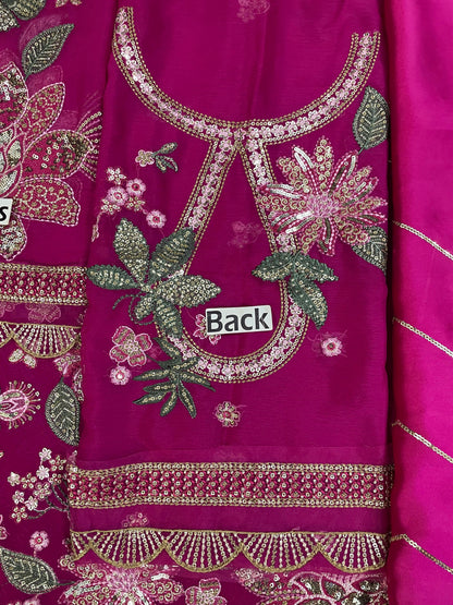 Jazmin Chiffon* Embroidered Unstitched Collection 3pc