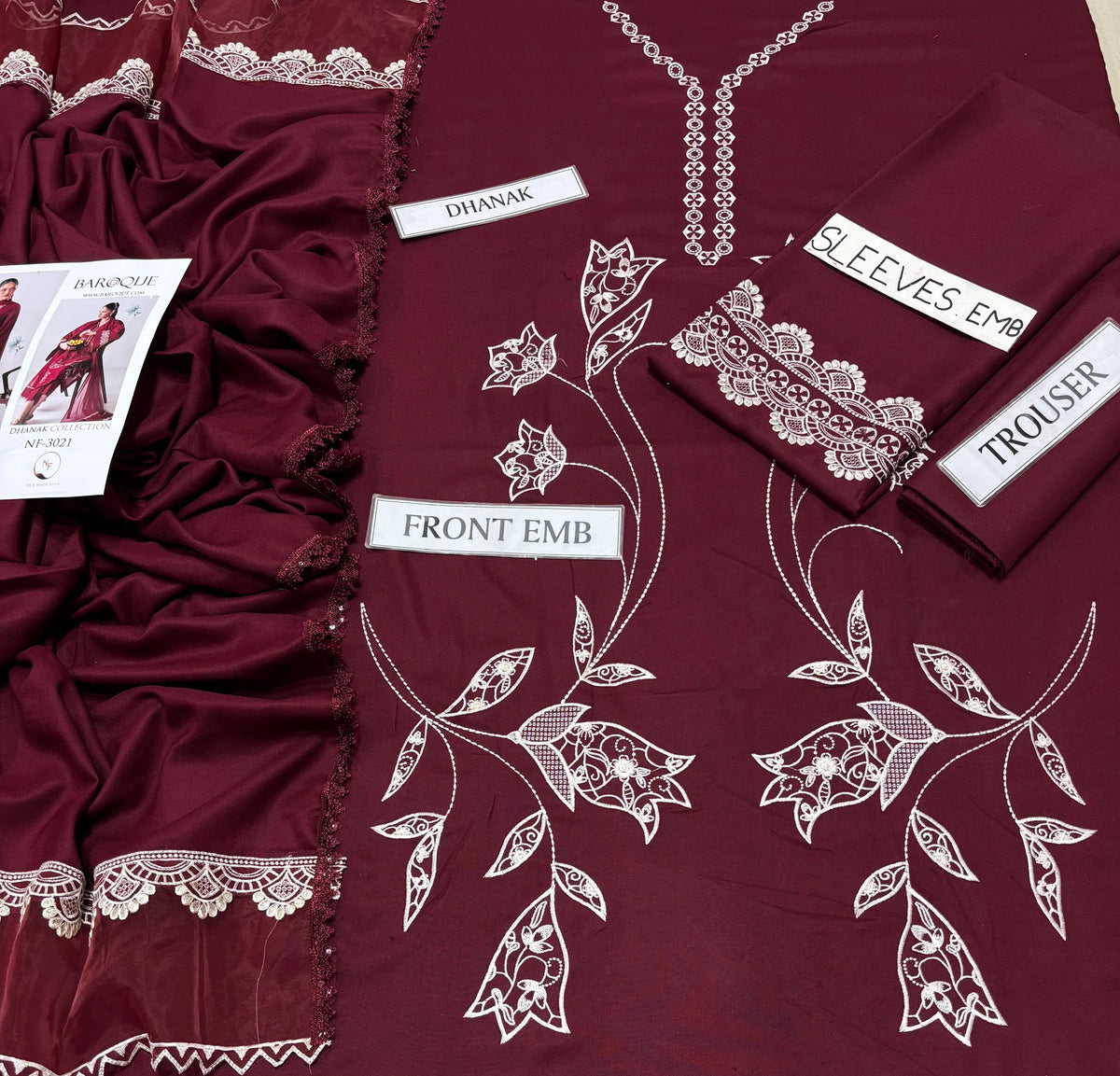 BAROQUE LUXRY DHANAK COLLECTION 3PC HIT CODE
