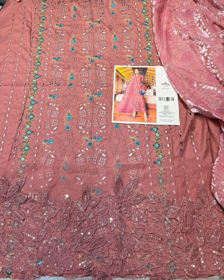 Maria.B Embroided Dhanak Vs Plachi Shwal 3Pc Hit Code