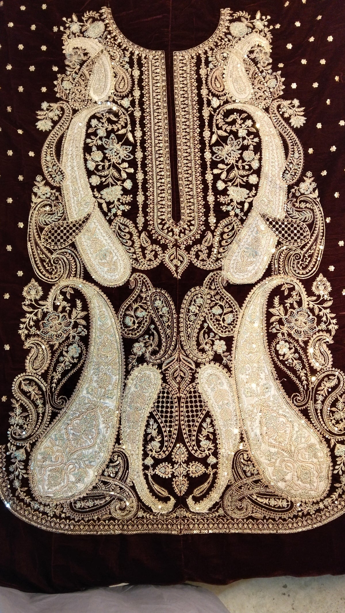 Ethnic Micro Velvet Embroided Hit code 2pc E1211