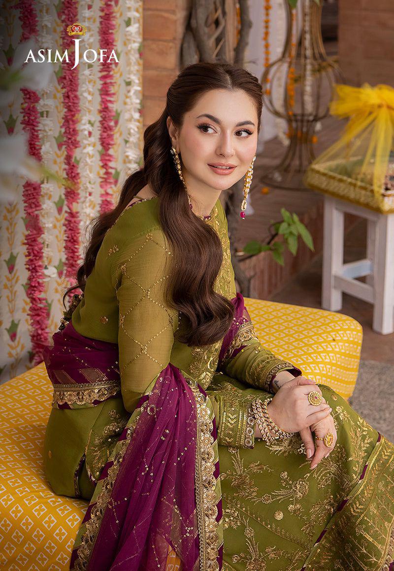 ASIM JOFA CHIFFON 3PC UNSTICHED HIT CODE
