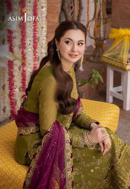 ASIM JOFA CHIFFON 3PC UNSTICHED HIT CODE
