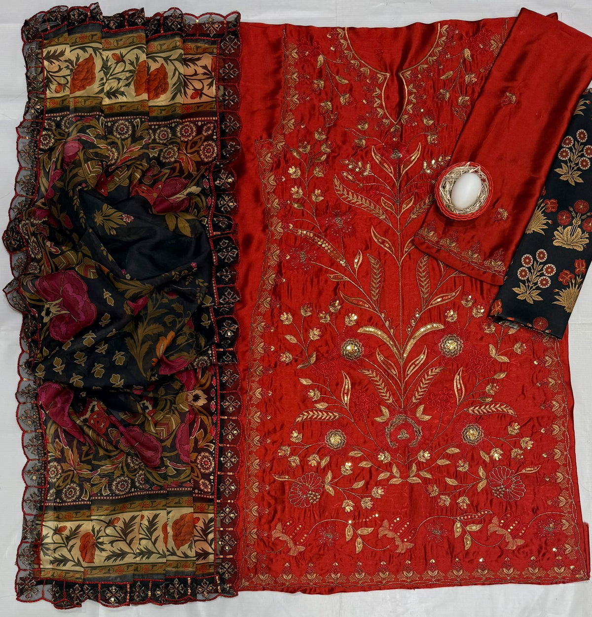 ETHNIC LUXURY SILK COLLECTION 3PC HIT CODE 
243