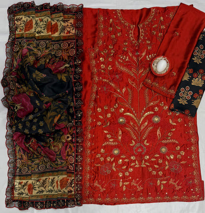 ETHNIC LUXURY SILK COLLECTION 3PC HIT CODE 
243