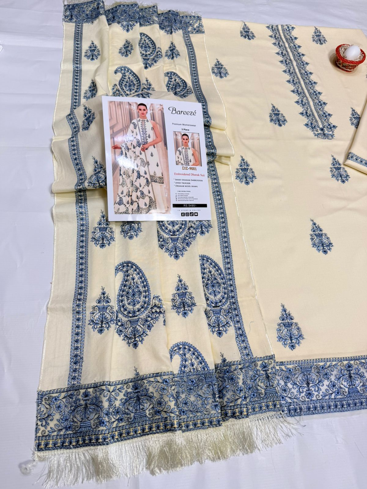 BAREZE DHANAK COLLECTION 3PC HIT CODE 9001