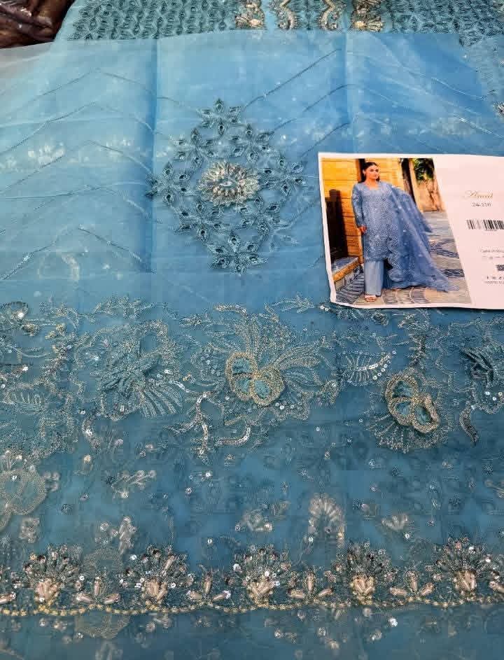 Laila Mishra Organza 3PC Fancy Dress – Wedding Wear Folder