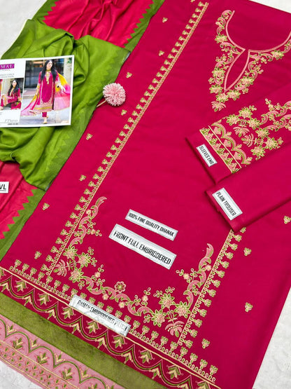 OMAL HIT CODE LUXURY DHANAK COLLECTION 3PC