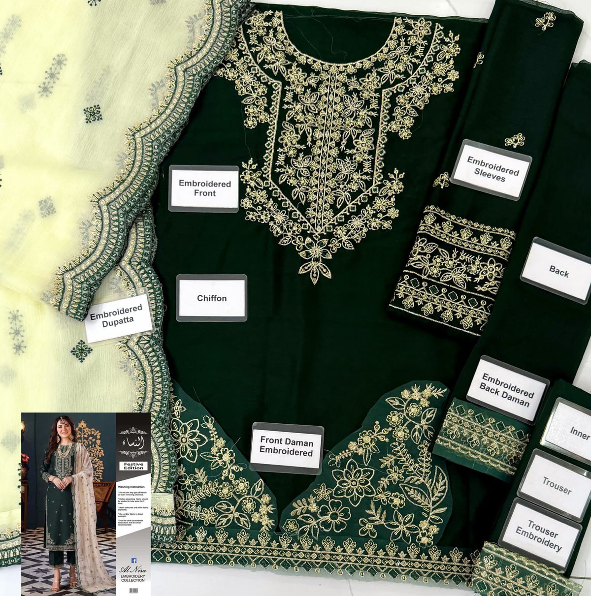 CHARIZMA CHIFFON COLLECTION 3PC HIT CODE