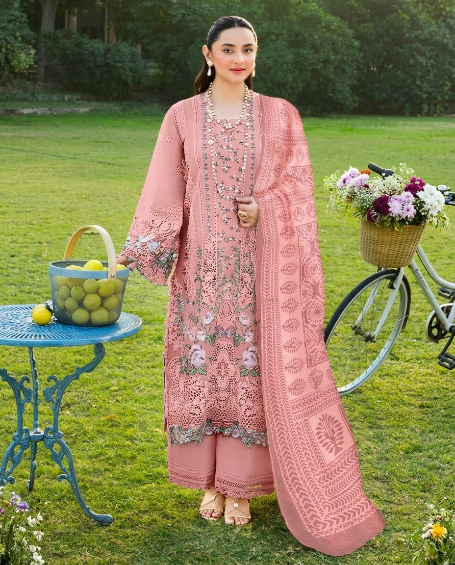 Elaf Embroided Dhanak Vs Plachi Shwal 3pc Hit Code  H55