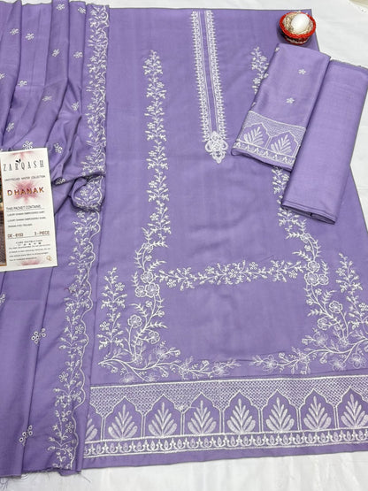 ZARQASH LUXURY DHANAK COLLECTION 3PC HIT CODE 6153