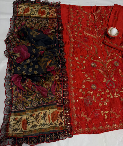 ETHNIC LUXURY SILK COLLECTION 3PC HIT CODE 
243