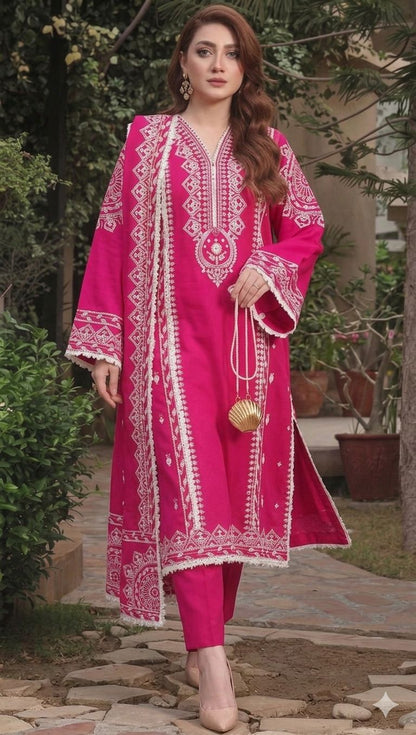 ANEELAS DHANAK COLLECTION 3PC HIT CODE