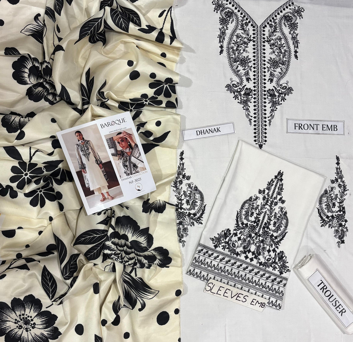 BAROOQUE LUXURY DHANAK COLLECTION 3PC HIT CODE