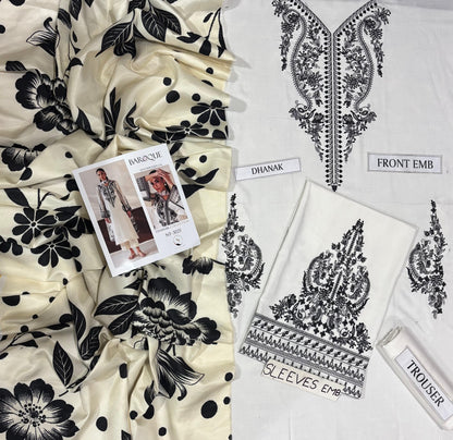 BAROOQUE LUXURY DHANAK COLLECTION 3PC HIT CODE