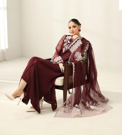 BAROOQUE CHIFFON HIT CODE 3PC  1189