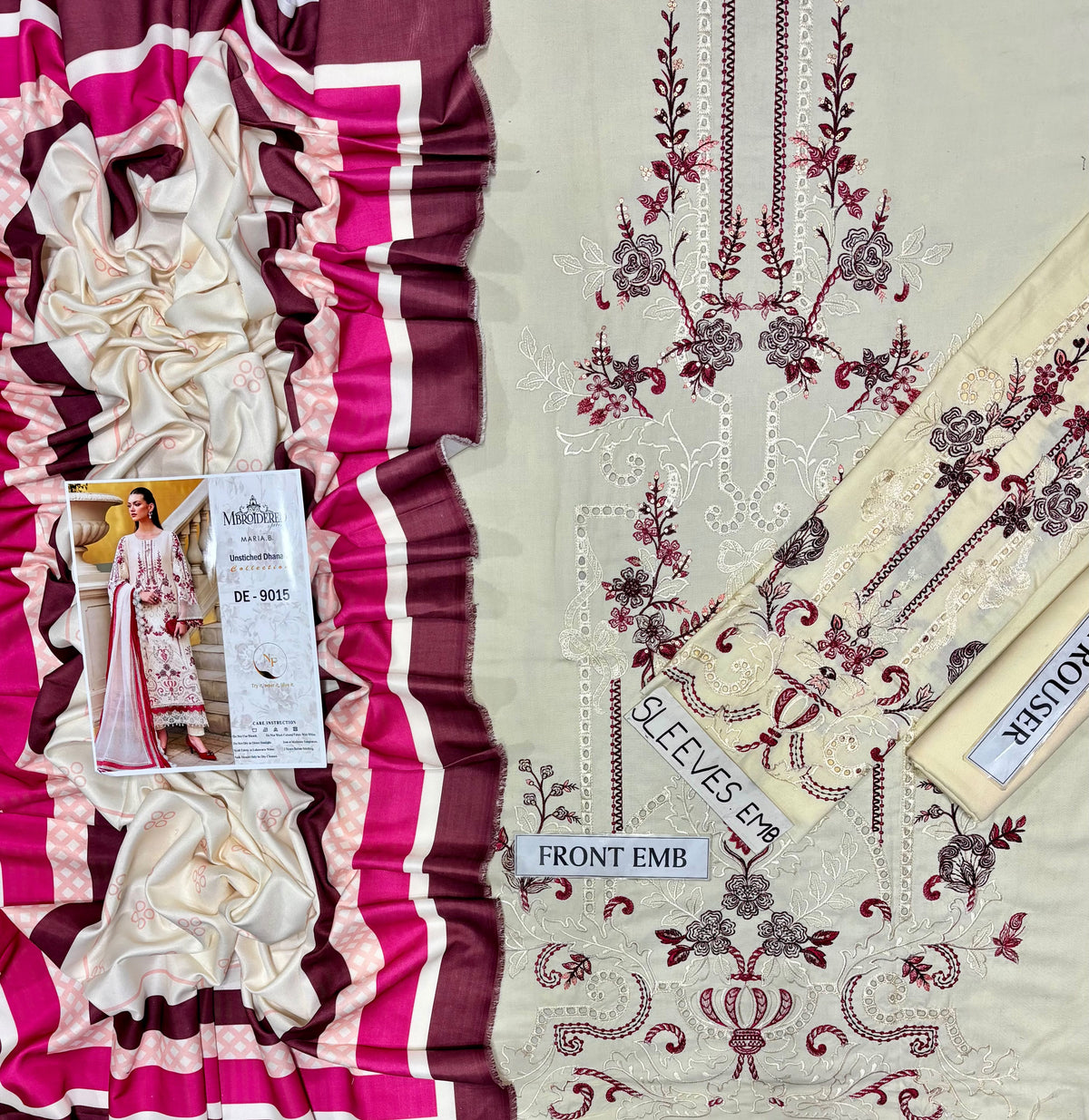 MARIA.B LUXURY DHANAK COLLECTION 3PC HIT CODE