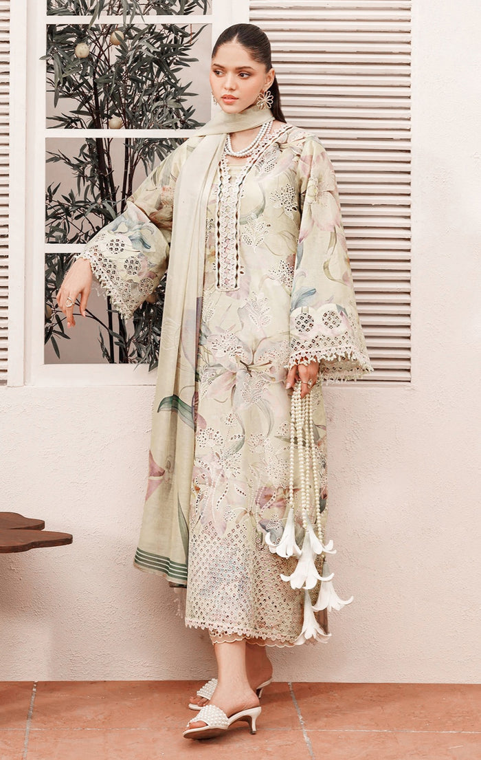 Barooque Silk Embroided 3pc Hit code Uf410 A