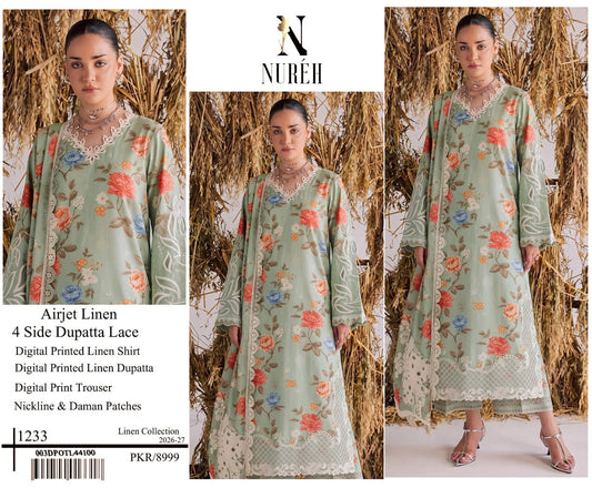 DIGITAL PRINT LINEN 3PC HIT CODE