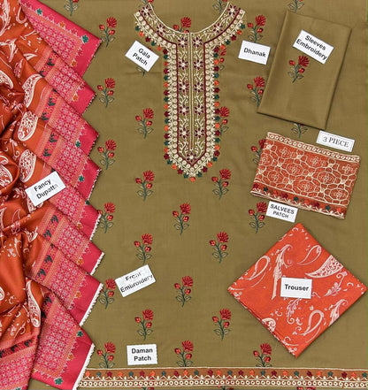 MARIA.B DHANAK COLLECTION 3PC HIT CODE