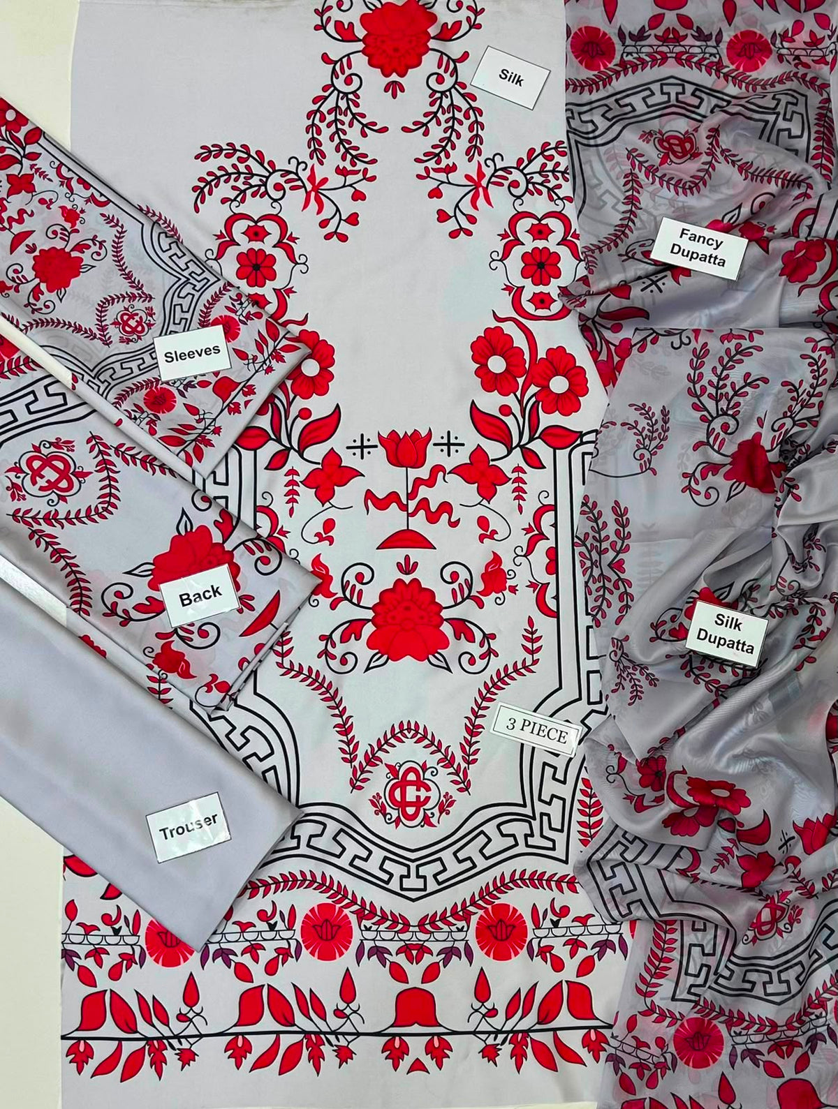 ANEELAS SILK PRINT HIT CODE 3PC