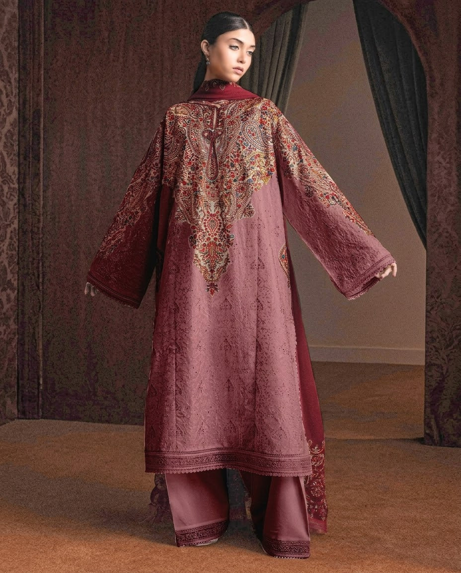Zara shah Jahan Embroided 3pc viscose Hit code D07