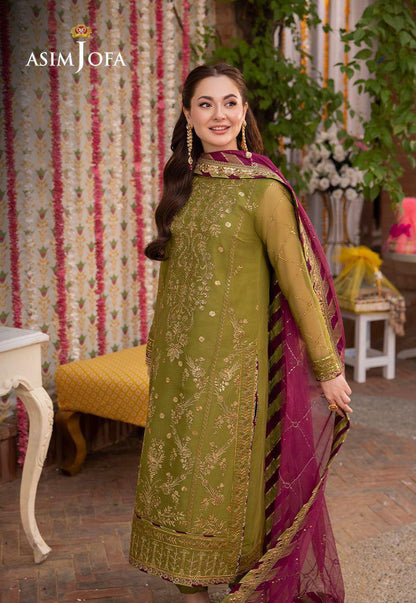 ASIM JOFA CHIFFON 3PC UNSTICHED HIT CODE