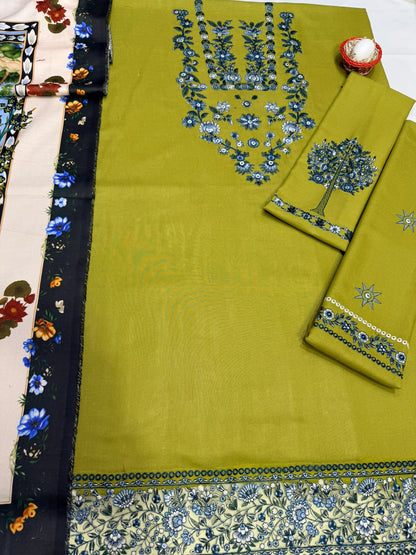 HUSSAIN REHAR JUGNU LUXURY DHANAK COLLECTION 3PC HIT CODE 4156