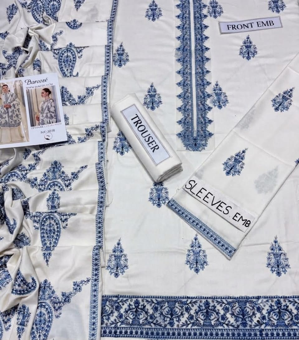 BAREEZE Luxury Dhanak Collection 3PC – Hit Code