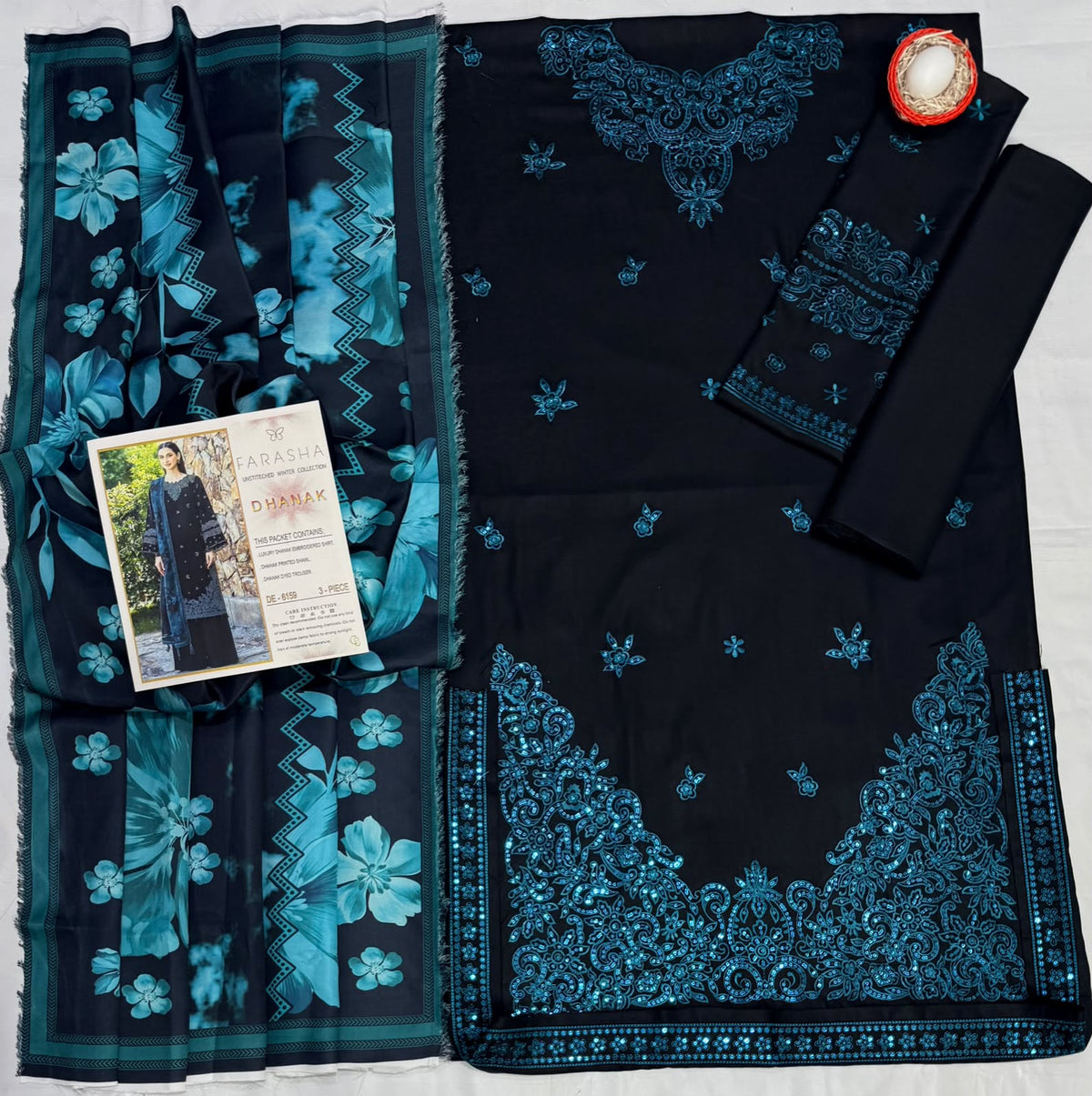 _FARASHA DHANAK COLLECTION 3PC HIT CODE 6159