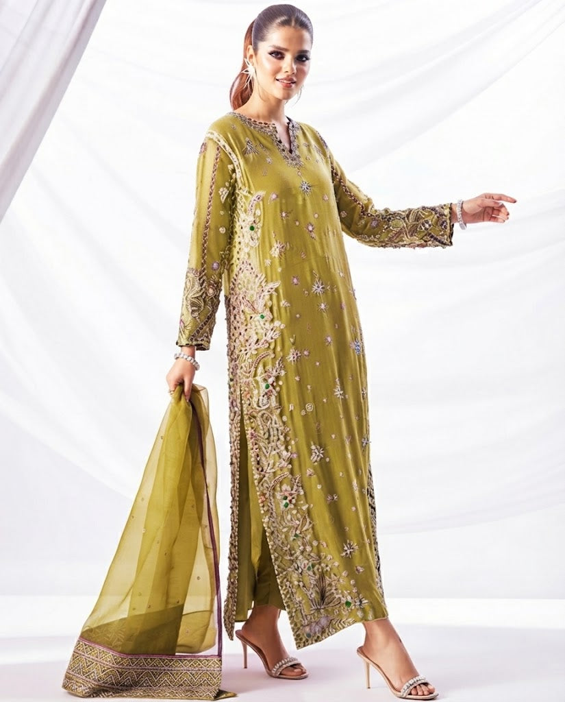 Sufuse Raw Silk 3PC Dress – Hit Code