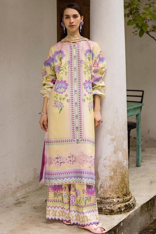 Baroque Hit code 3pc DRESS  Chiffon Dupta