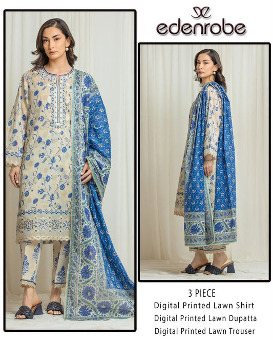 Khaddi+Eden Robe Lawn Collection 3pc