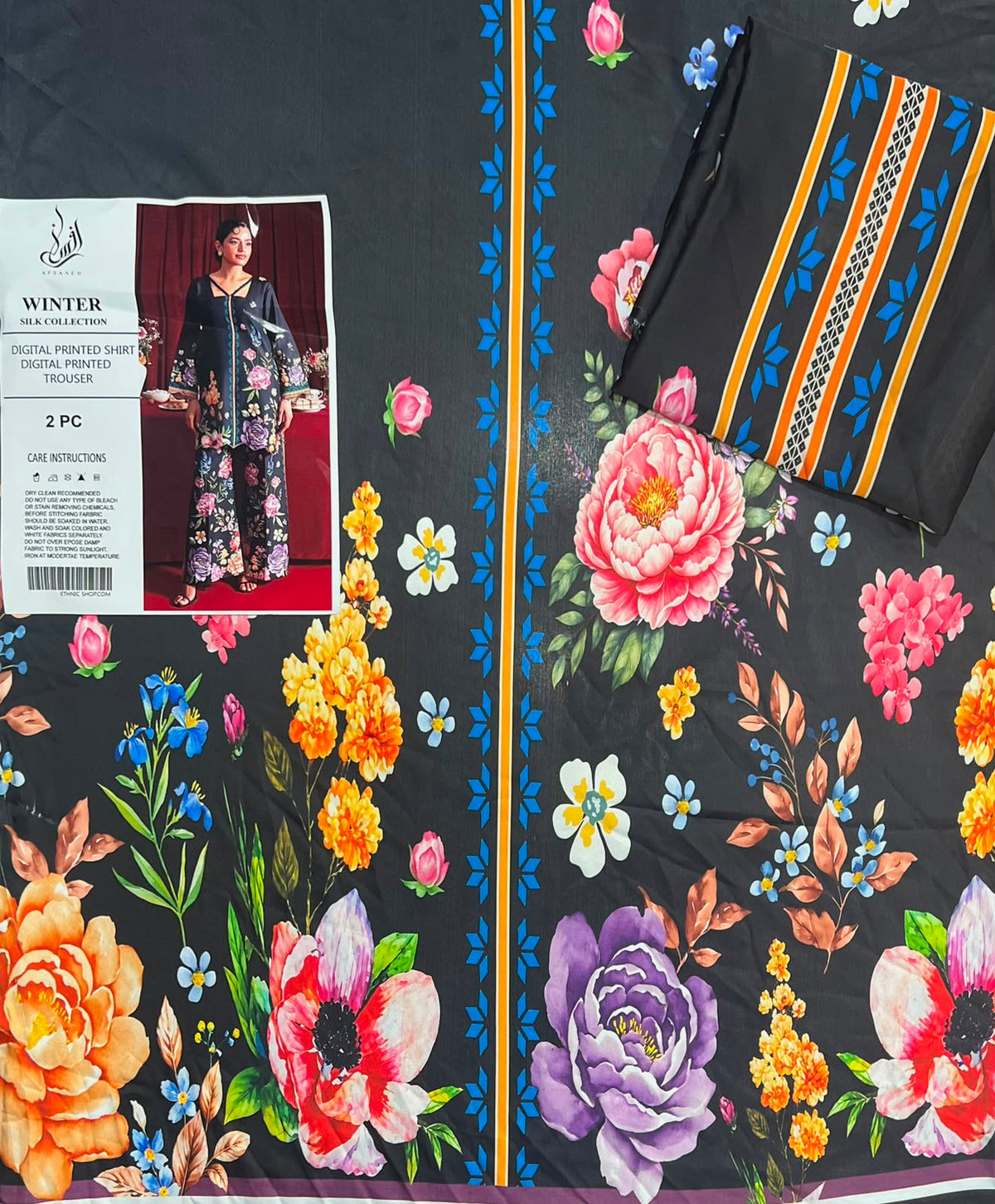 AFSANAH SILK PRINT 2PC